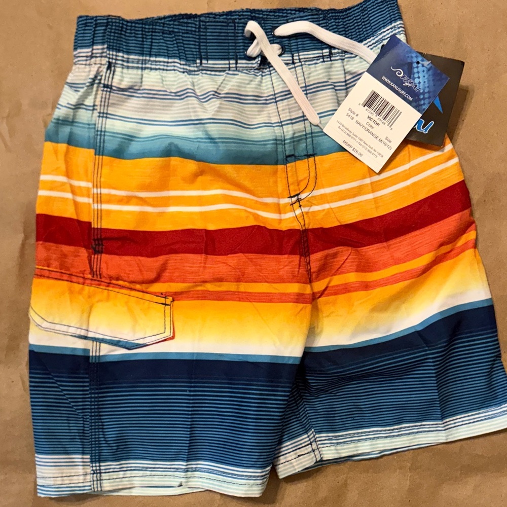 Kanu Surf Kids Swim Trunks - Blue, Yellow, Red